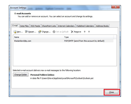 Outlook Configuration Settings